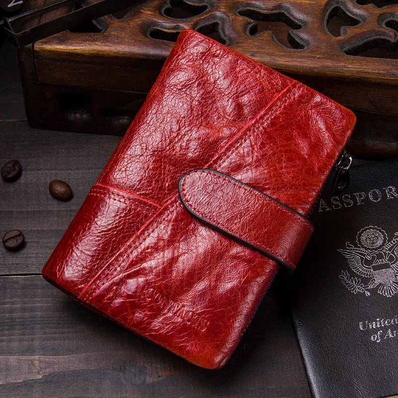 Genuine Leather Women Wallet Female Small Card Holder Money Bag Lady Perse For Girls Coin Purse Wallets