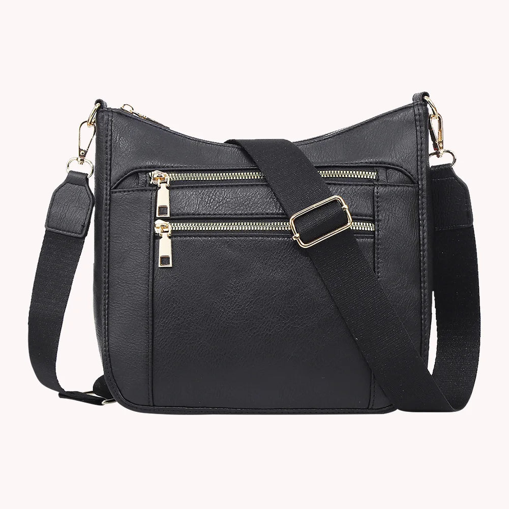 Women Leather Crescent Crossbody Bag Adjustable Strap Stylish Satchel Purse Cherckered Shoulder Bag for Commuting Daily Use