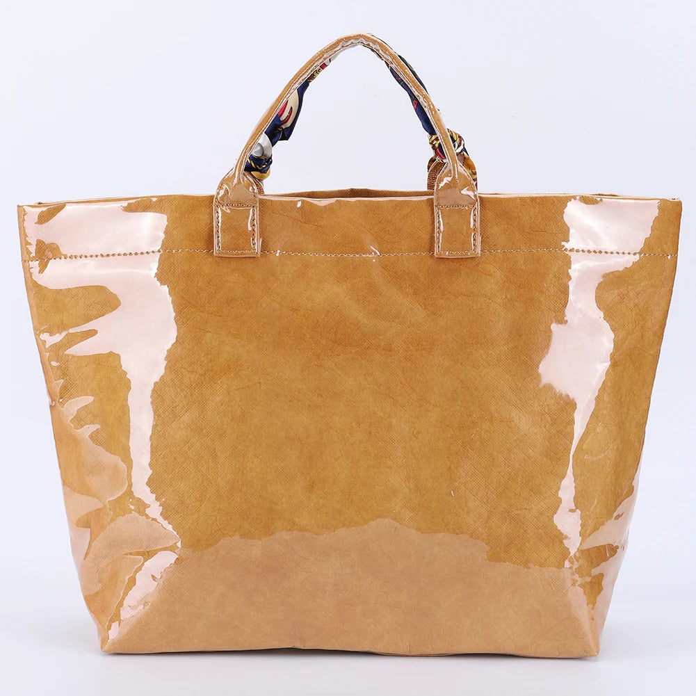 PVC Tote Bag Shoulder Bag Letters Print Clear Plastic Handbag Shopping Bag for Women Shopping Travel