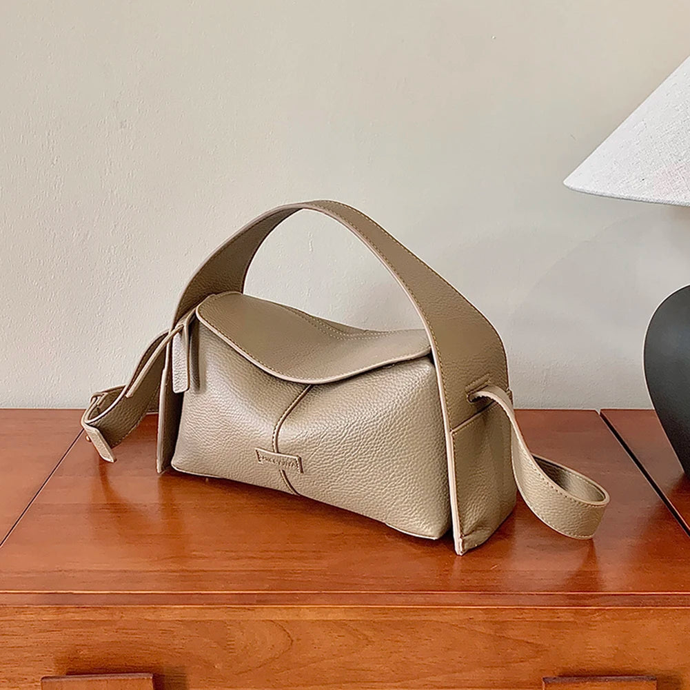 Shoulder Bags for Women PU Leather Casual Hobo Bag Large Capacity Fashion Trend Shoulder Bags Solid Color Commuting Handbag