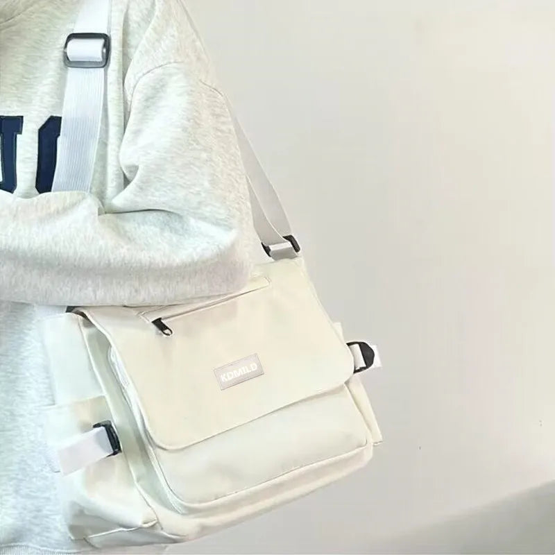 Youth Fashion Casual Version Ladies Canvas Shoulder Bag Solid Color Women Messenger Bags Top Quality Oxford Diagonal Cross Bag