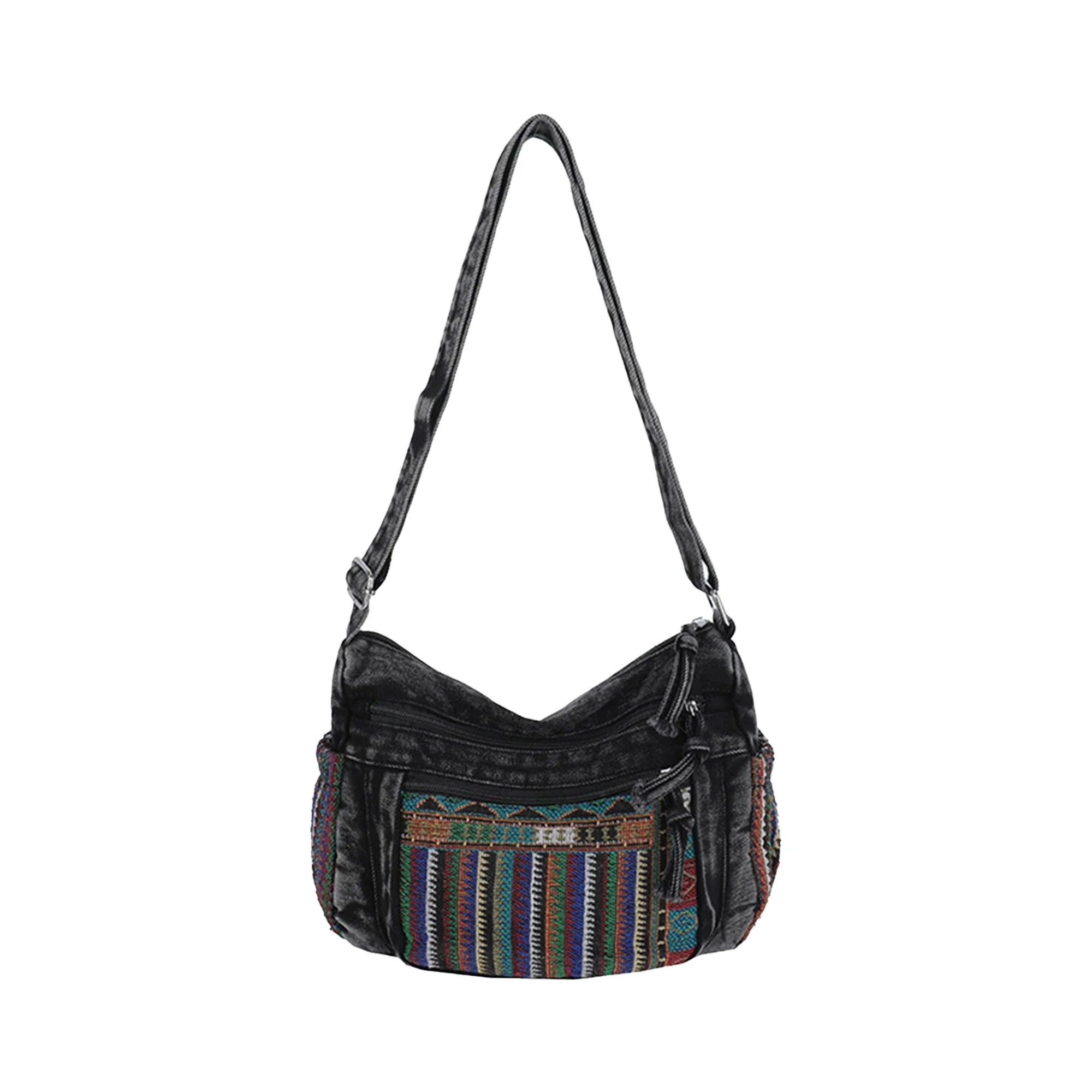 Stylish Ethnic Print Tote Bag with Adjustable Strap for Women Casual Shoulder Handbag with Unique Pattern for Girls