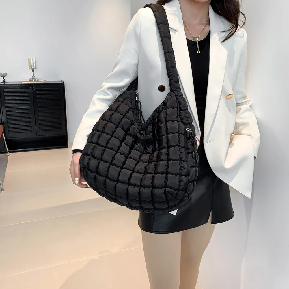 Women Stylish Commuting Bags Solid Color Quilted Bubbles Crossbody Bag Fashion Padded Sling Bag Puffer Shoulder Bags