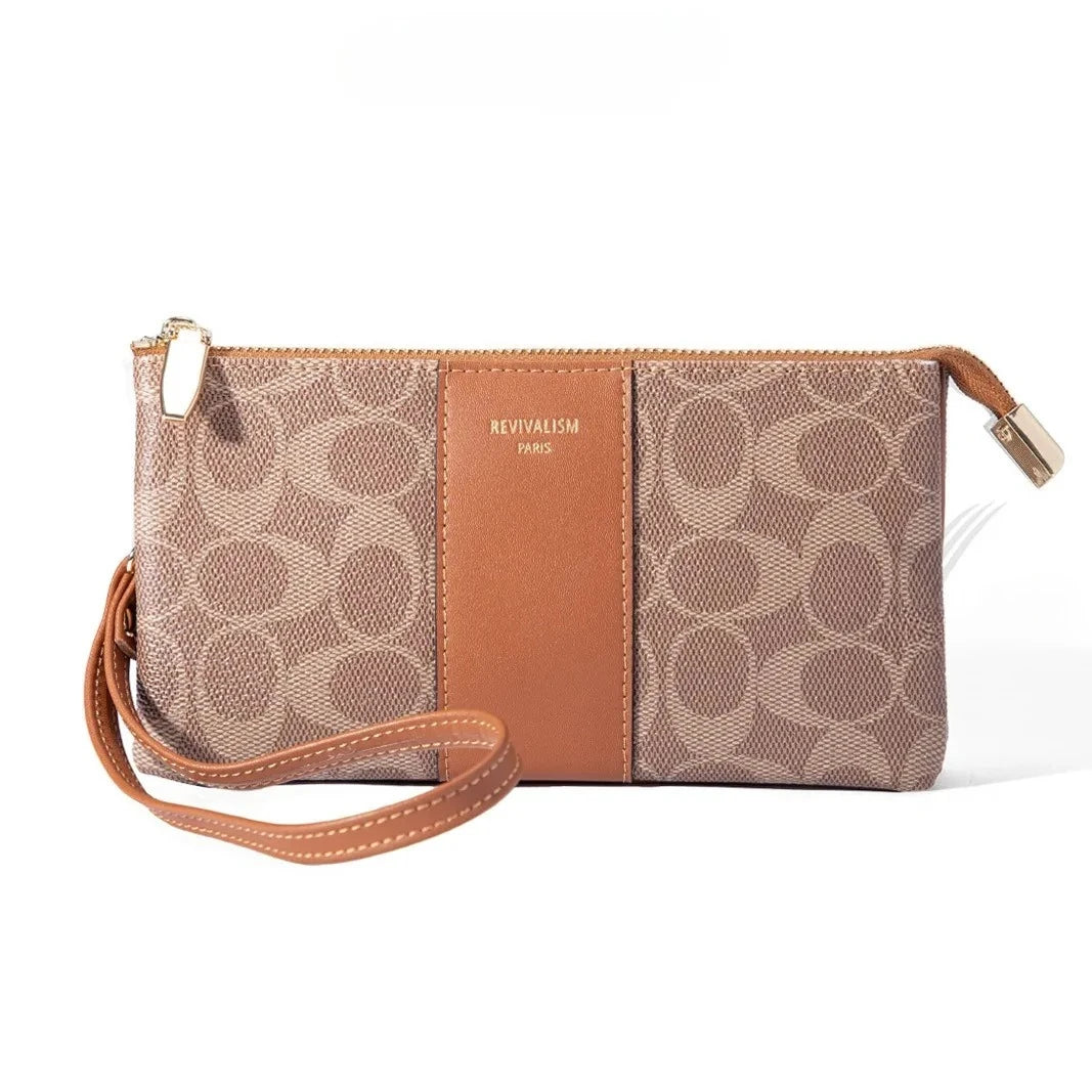 Luxury Design Wallets for Women Multi-Function Card Holder PU Leather 2025 New Corner Zip Wallet Wristlet Bag