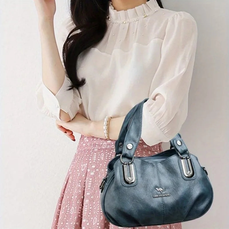 Minimalist PU Women'S Shoulder Bag - Lightweight Crossbody & Tote Handbag With Large Capacity