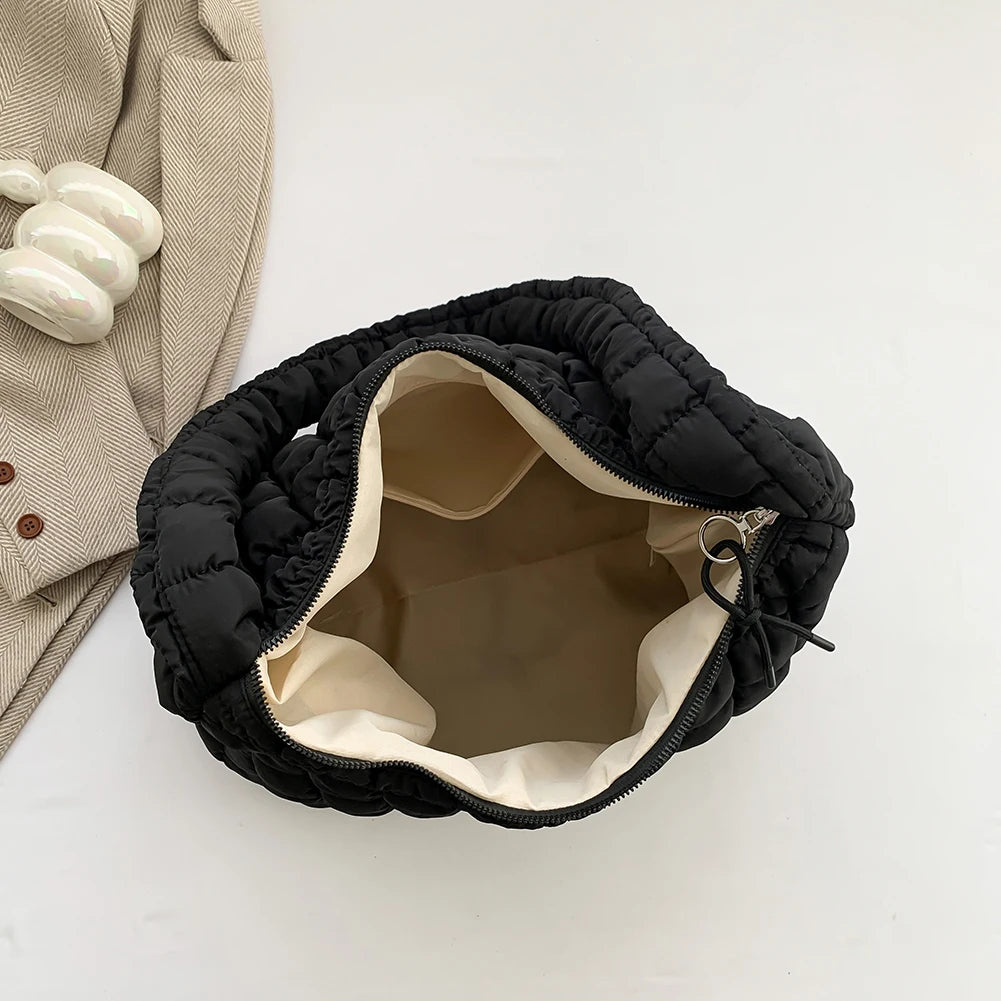 Women Stylish Commuting Bags Solid Color Quilted Bubbles Crossbody Bag Fashion Padded Sling Bag Puffer Shoulder Bags