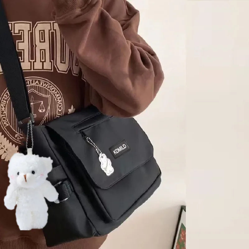 Youth Fashion Casual Version Ladies Canvas Shoulder Bag Solid Color Women Messenger Bags Top Quality Oxford Diagonal Cross Bag