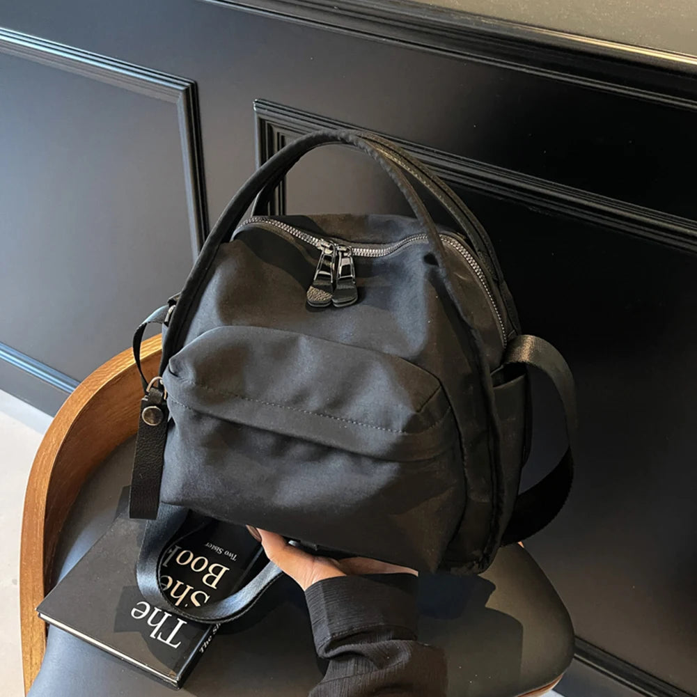 Women Simple Shoulder Bag Solid Color Casual Crossbody Bag Zipper Closure Versatile Shoulder Bag Travel Shopping Work Date Bag