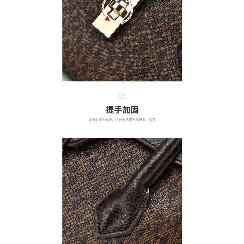 New Letter Print Shoulder Bag for Women, Large Capacity Fashion Crossbody Mom Bag