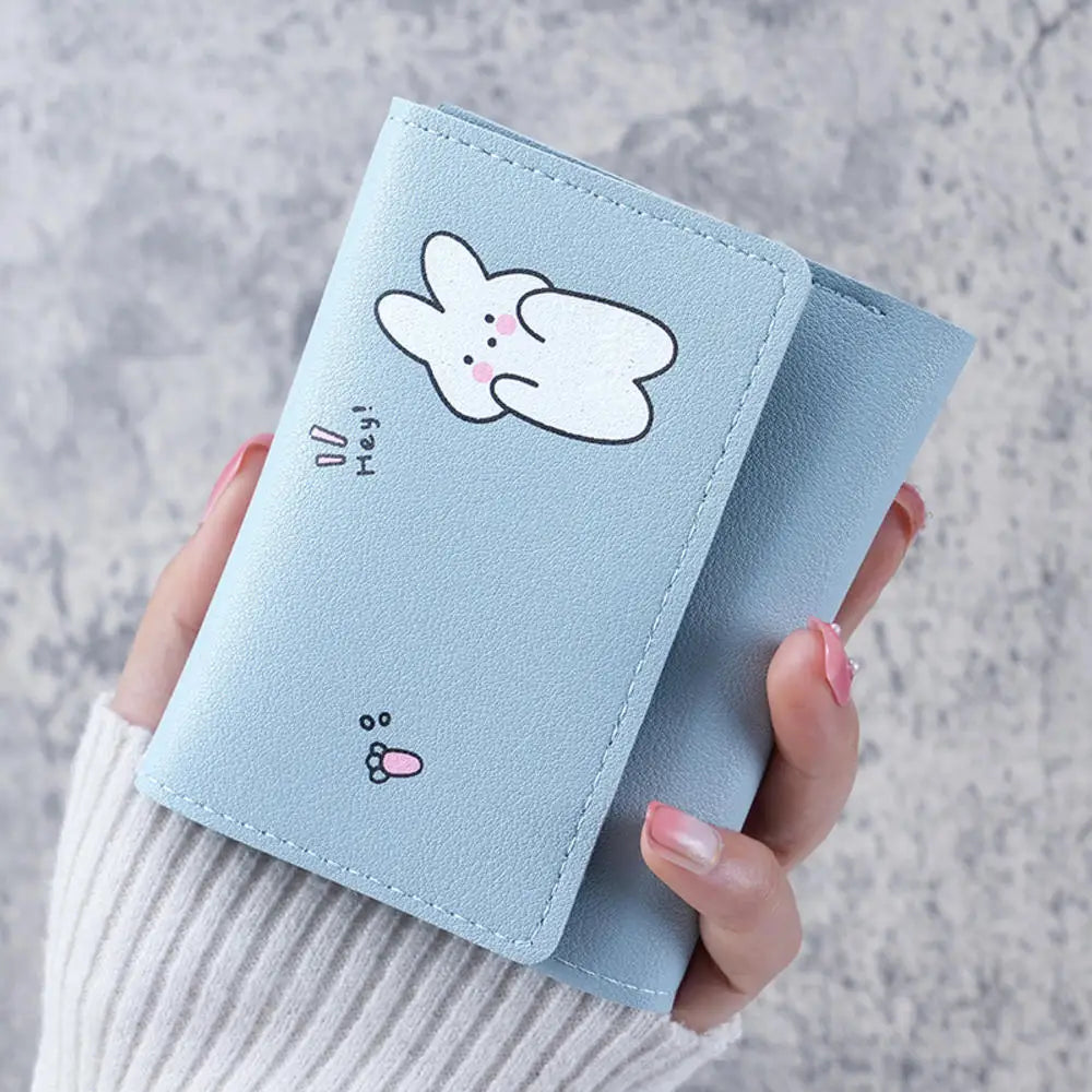 Women Heart Hasp Short Wallet Simple Multifunctional Folding Purse Card Holder Cute Fashion Clutch Bag Girls Money Bag