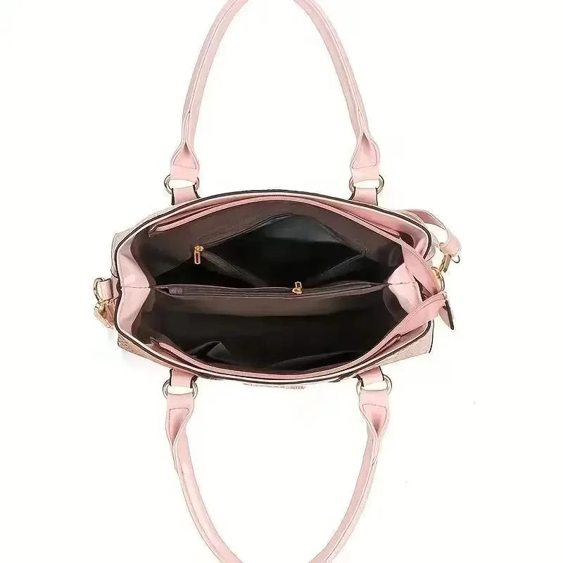 3pcs Set PU Crocodile Embossed Women'S Bag Set, Lightweight Women'S Shoulder Bag, Crossbody Bag, Large Capacity Women'S Handbag