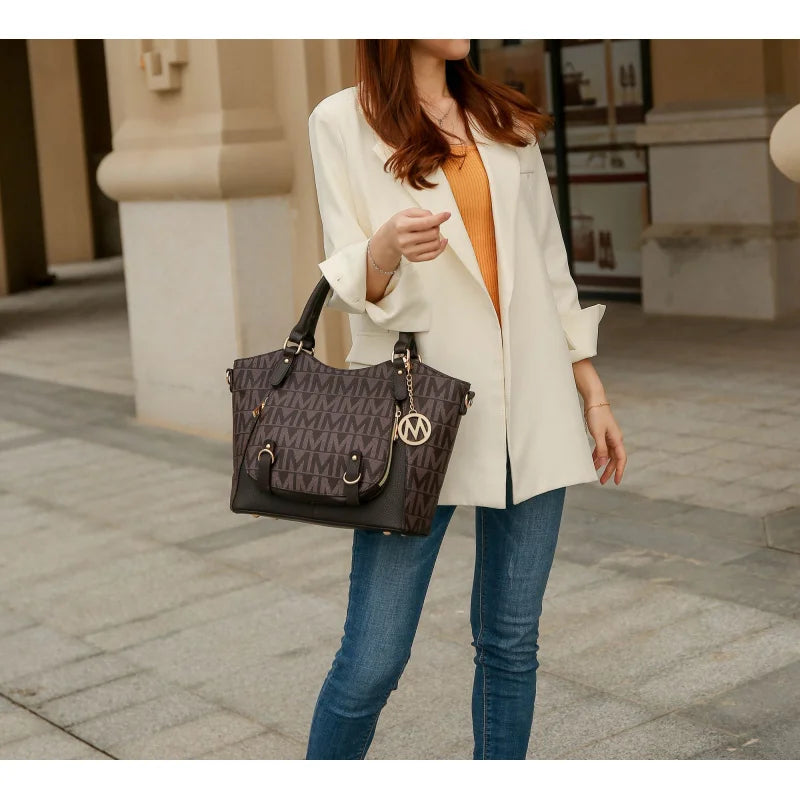 Luxury  Collection Satchel Bag Genuine Leather Top Handle Handbag Spacious Work Tote with Detachable Strap