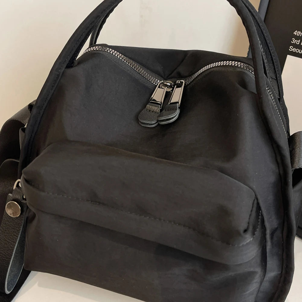 Women Simple Shoulder Bag Solid Color Casual Crossbody Bag Zipper Closure Versatile Shoulder Bag Travel Shopping Work Date Bag