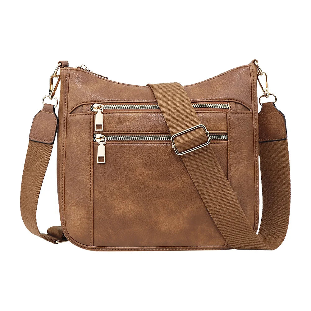 Women Leather Crescent Crossbody Bag Adjustable Strap Stylish Satchel Purse Cherckered Shoulder Bag for Commuting Daily Use