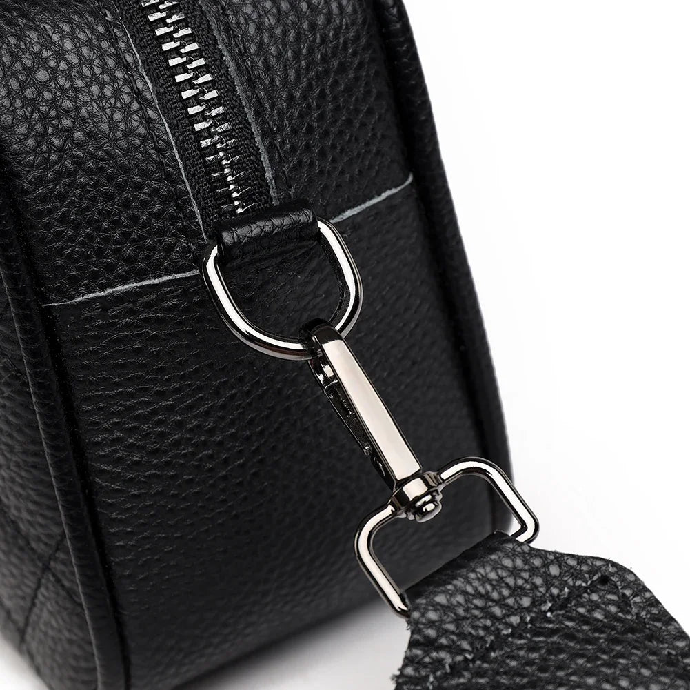 Women Crossbody Bag Genuine Leather Vintage Shoulder Bag Casual Female Satchel