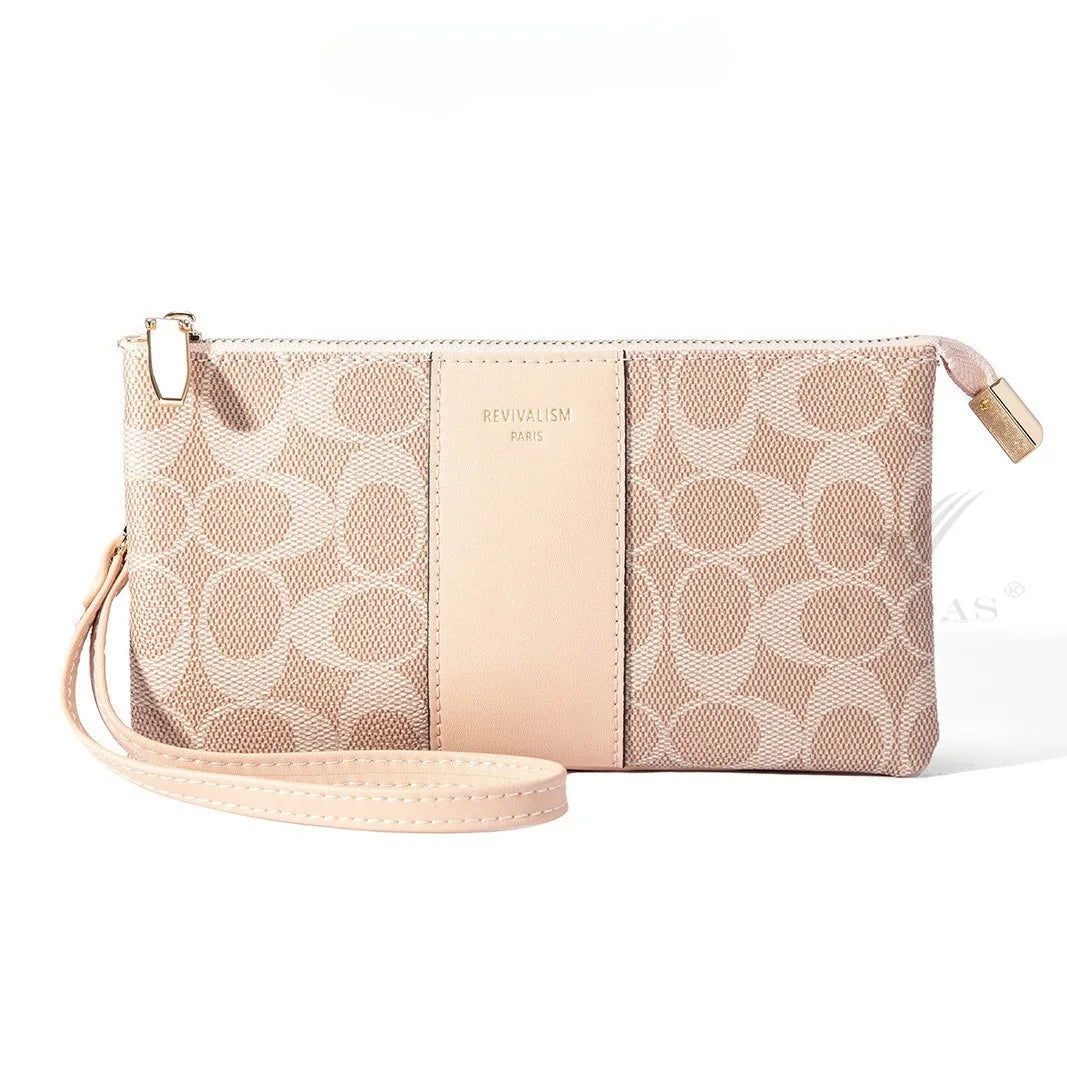 Luxury Design Wallets for Women Multi-Function Card Holder PU Leather 2025 New Corner Zip Wallet Wristlet Bag