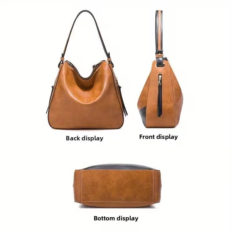 Women's Bag Set -4pcs Handbag Set Bag Simple Color-blocking Large-capacity Handbag