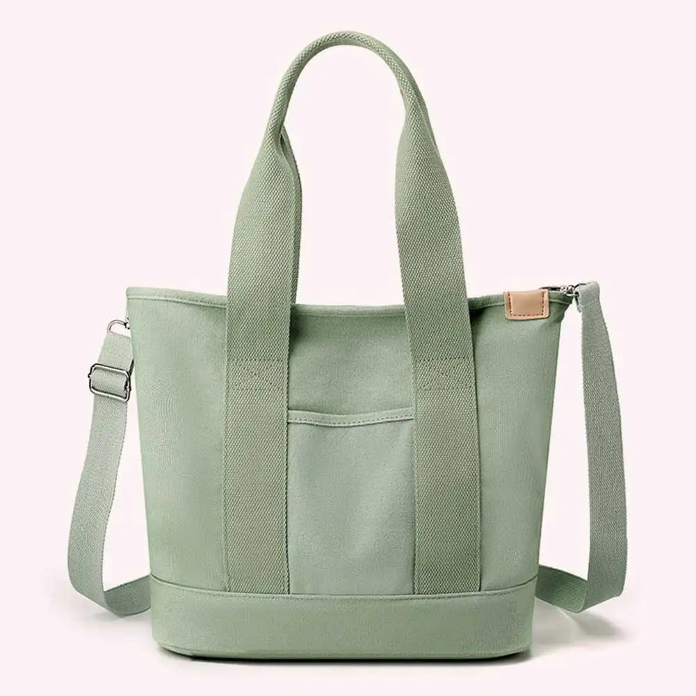Women Crossbody Bag Large Capacity Canvas Underarm Bag Adjustable Strap Multi-compartment Lightweight Make Up Cosmetic Bag