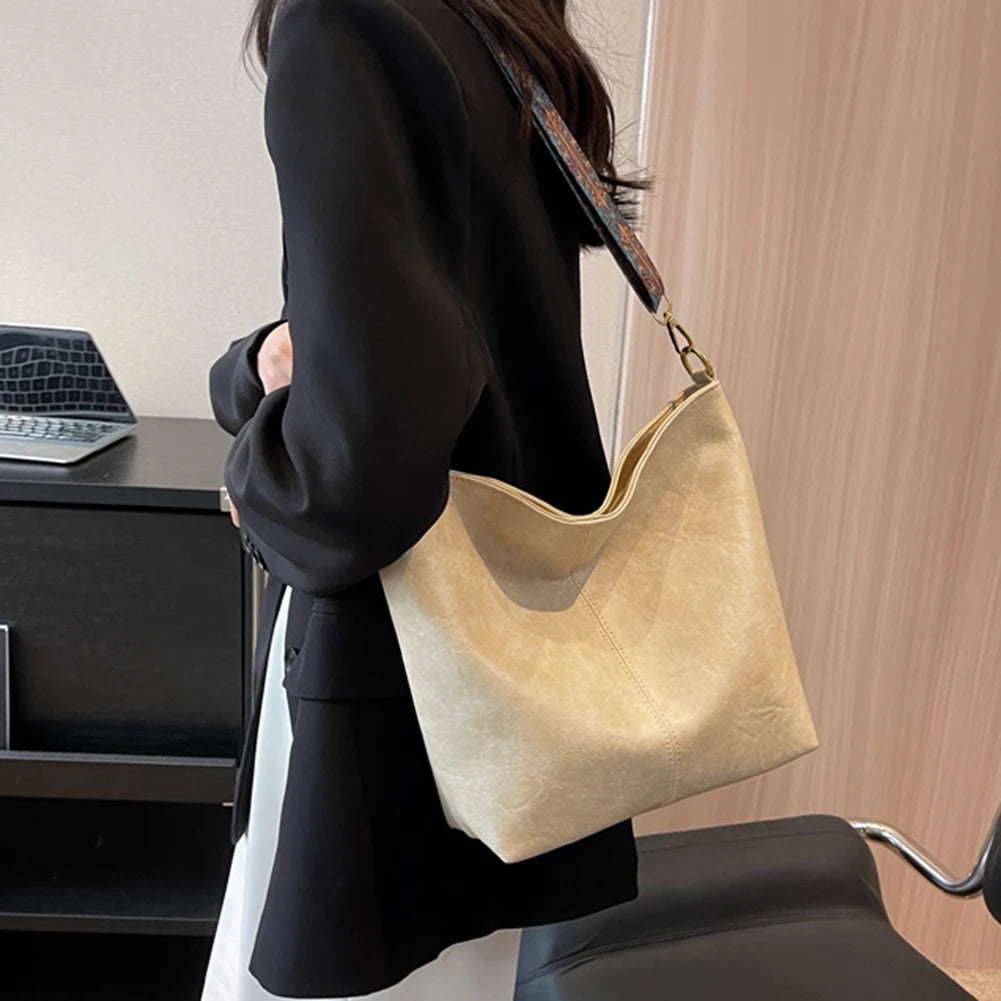 Crossbody Handbags Large Capacity Retro Print Composite Shoulder Bag Waterproof PU Scratch Resistant Women Fashion Daily Leisure