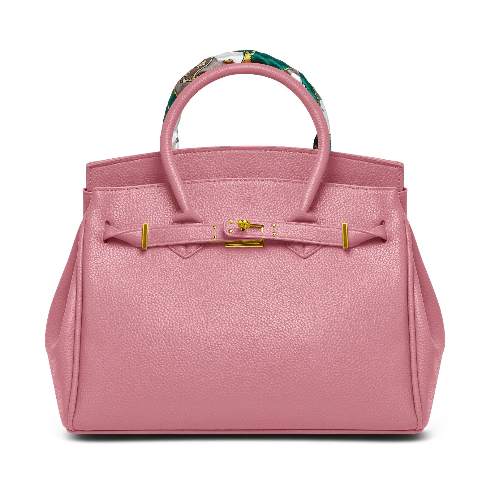 Women's PU Handbag Luxury Grain Leather Handbag Spacious Buckle Handbag Commuter, Business, and Travel Bag