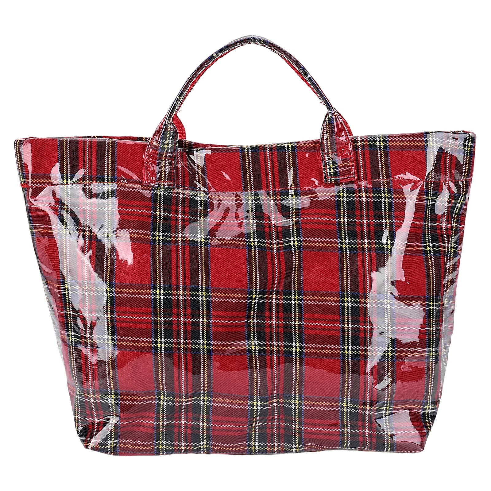 PVC Tote Bag Large Reusable Grocery Bag Waterproof Grocery Shopping Shopper Handbag for Work Shopping Beach Bag